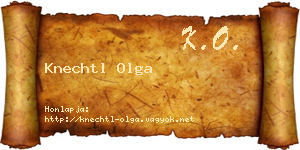 Knechtl Olga névjegykártya